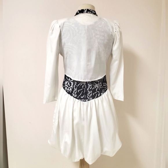 80s Cropped Jacket & Dropped Waist Balloon Dress 2-Piece Set - Picture 2 of 6